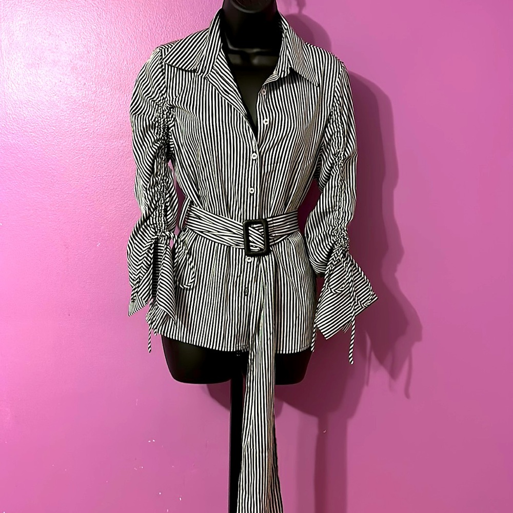 Black & White Striped Blouse